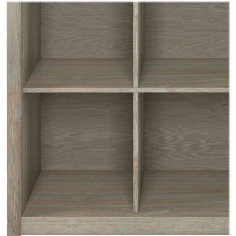 Alt View 11. Simpli Home - Artisan Contemporary Wood 9-Shelf Bookcase - Distressed Gray.
