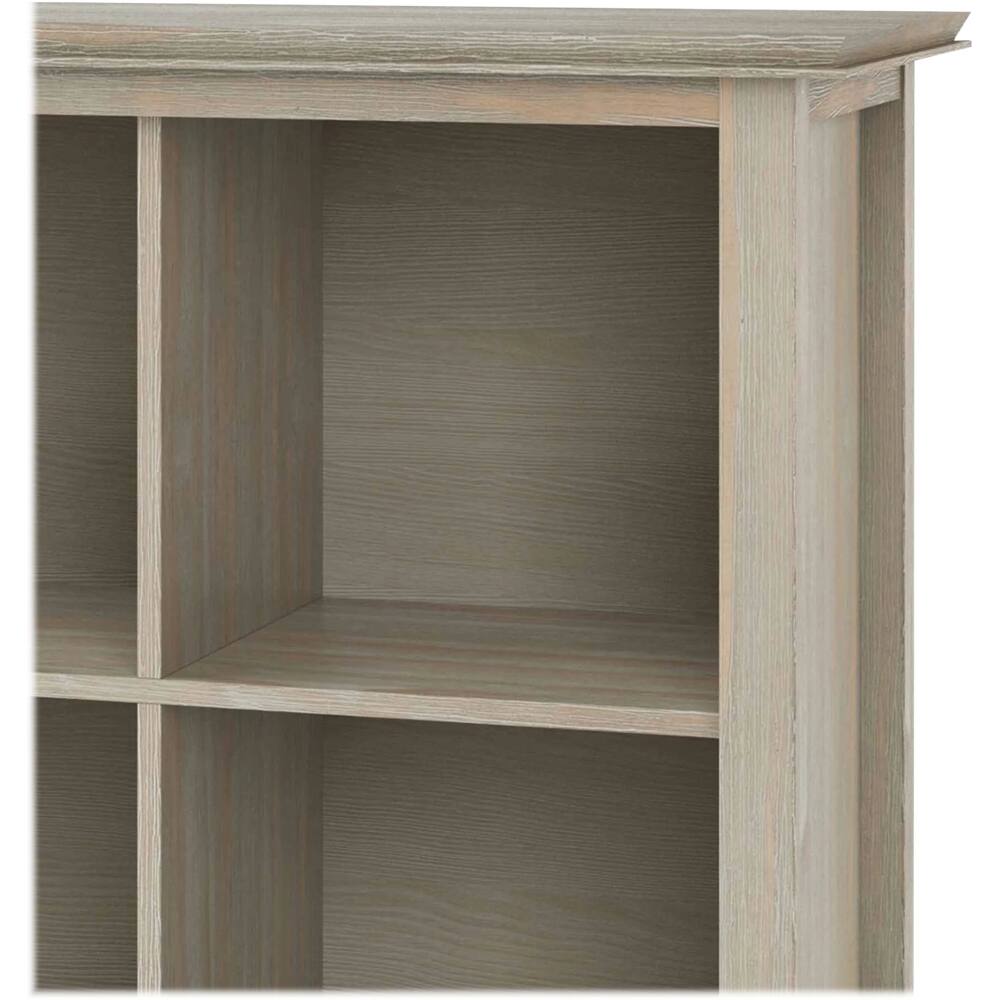 Alt View 12. Simpli Home - Artisan Contemporary Wood 9-Shelf Bookcase - Distressed Gray.