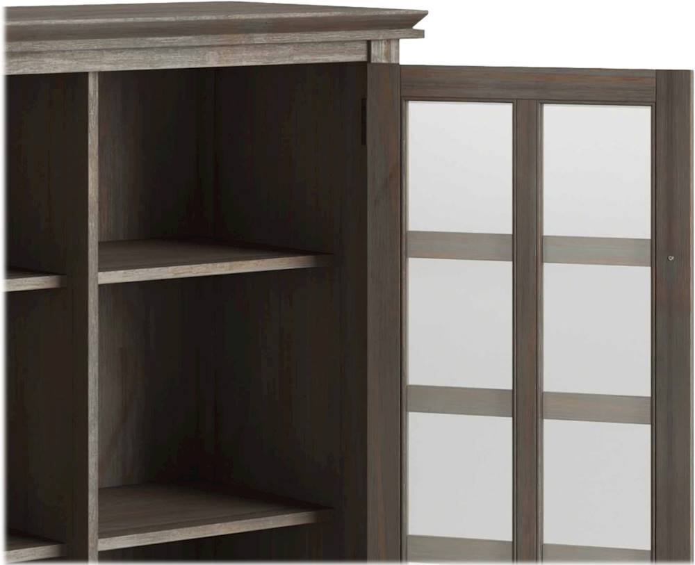 Alt View 13. Simpli Home - Artisan SOLID WOOD 38 inch Wide Transitional Medium Storage Cabinet in Distressed Grey - Distressed Grey.
