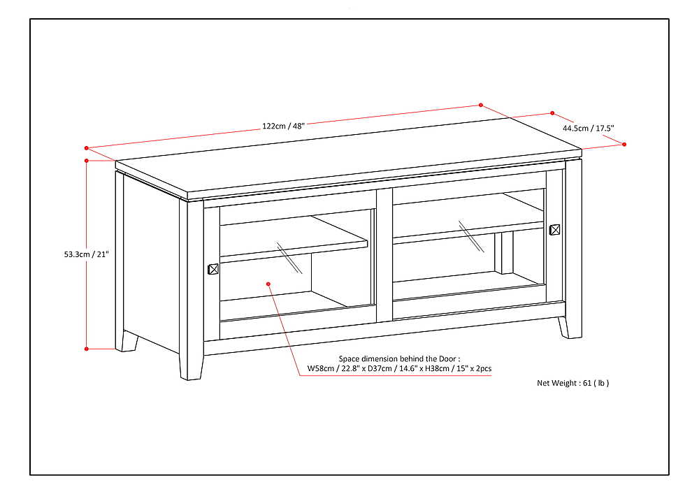 Left View: Flat-Panel TV Mount for Synergy Twin Cabinet