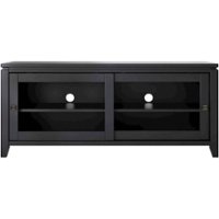 Simpli Home - Cosmopolitan Contemporary TV Media Stand for Most TVs Up to 50" - Black - Front_Zoom