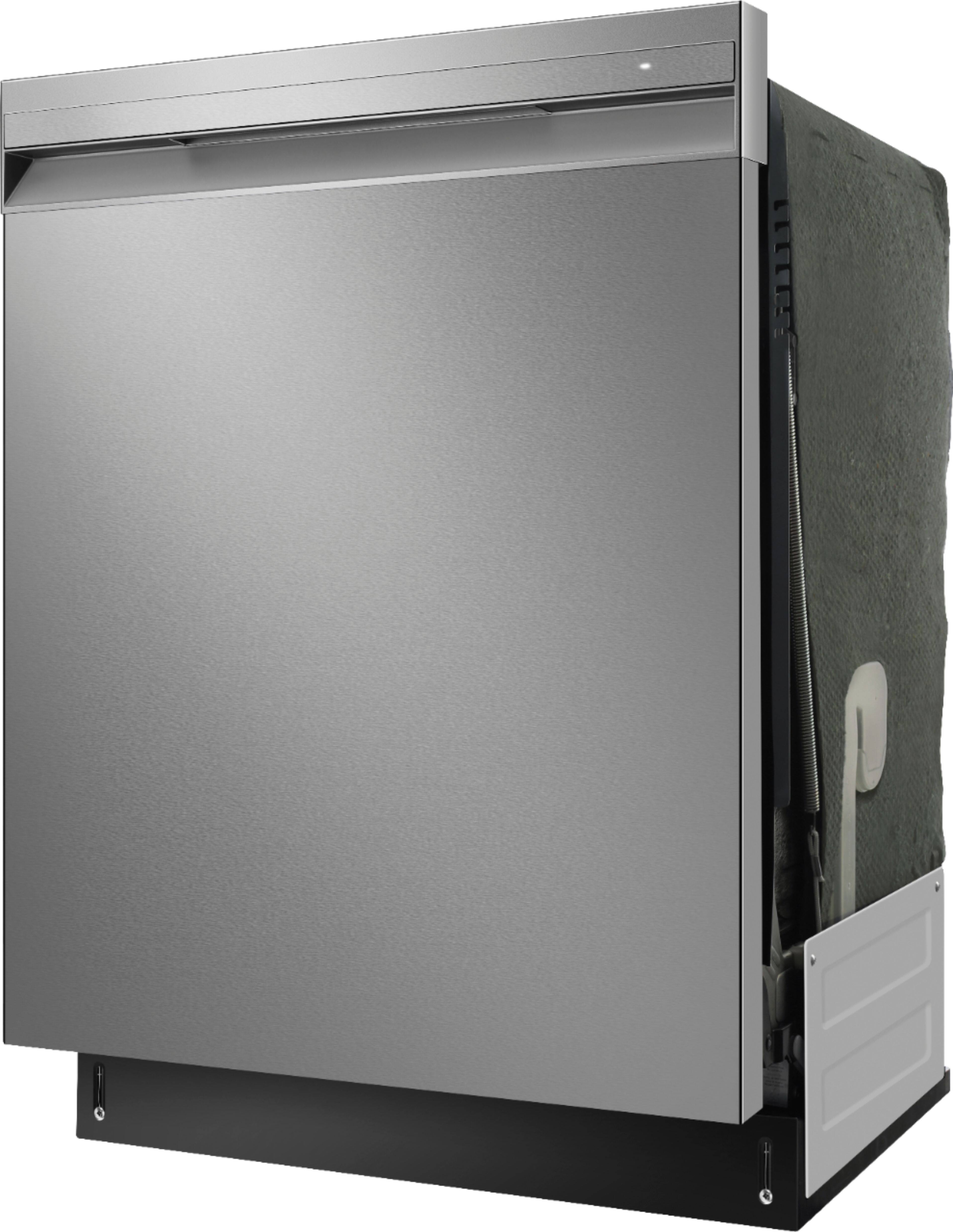 Left. Insignia™ - 24” Top Control Built-In Dishwasher with 3rd Rack, Sensor Wash, Stainless Steel Tub, 49 Dba, ENERGY STAR Certification - Stainless Steel.