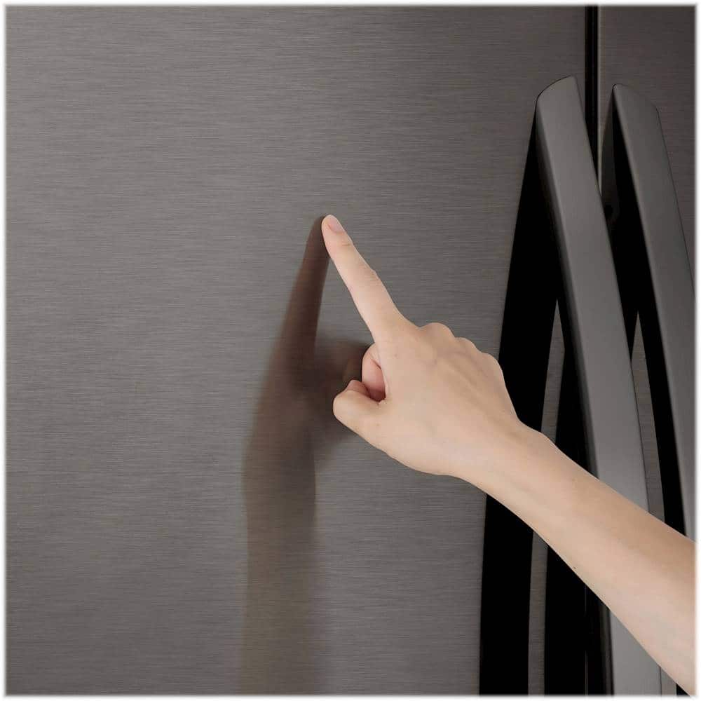 Alt View 29. LG - 24.5 Cu. Ft. French Door Smart Refrigerator with External Tall Ice and Water - PrintProof Black Stainless Steel.
