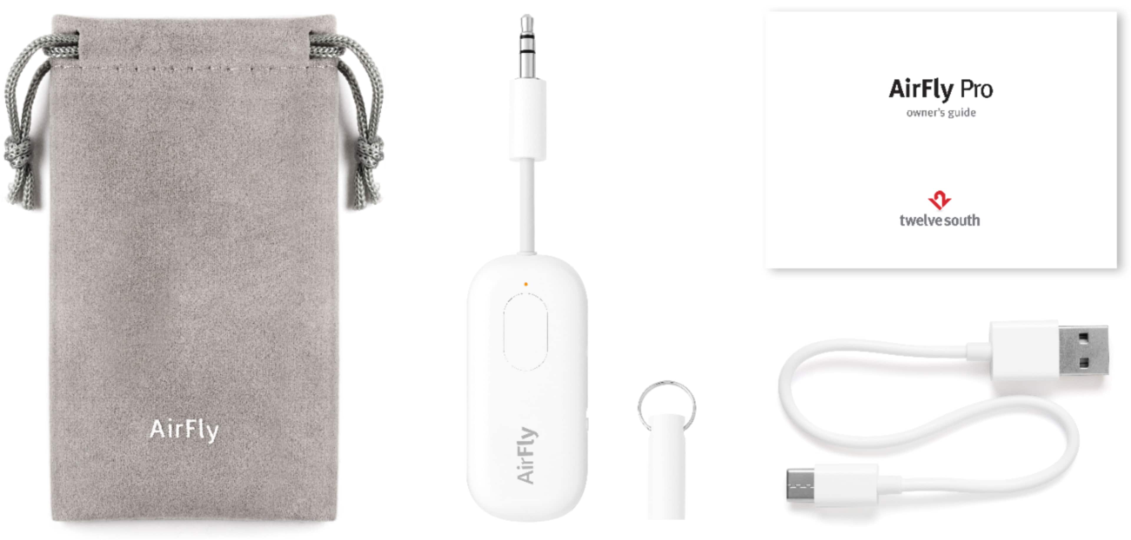 Alt View 18. Twelve South - AirFly Pro Portable Bluetooth Audio Receiver - White.