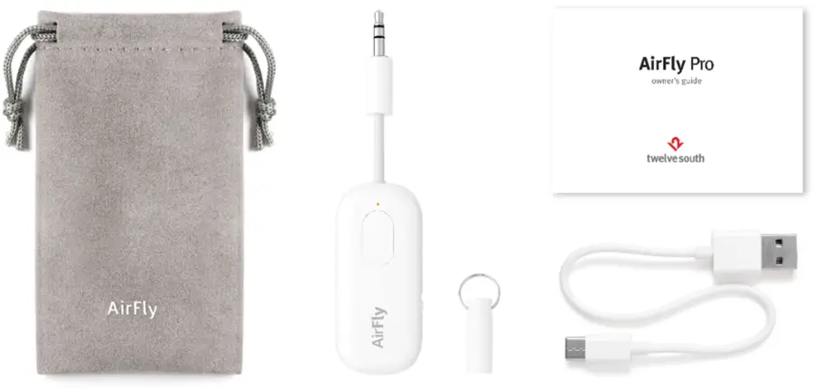 Alt View 18. Twelve South - AirFly Pro Portable Bluetooth Audio Receiver - White.
