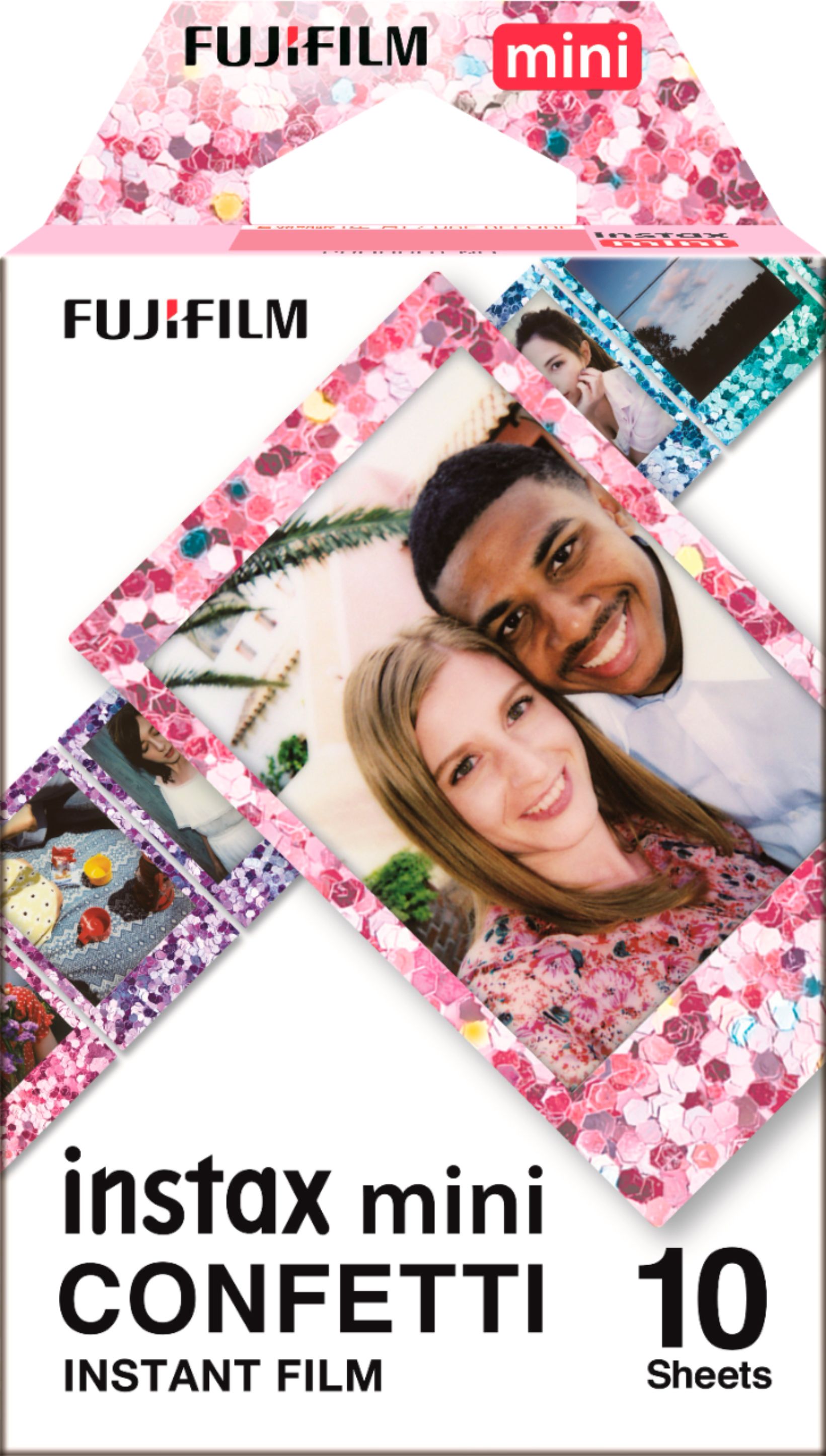Fujifilm Instax Mini Film 20 count Value Pack (1 pack Instax Rainblow Film  and 1 pack Instax Confetti) 