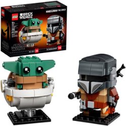LEGO - BrickHeadz Star Wars The Mandalorian & The Child 75317 Toy Building Kit (295 Pieces) - Front_Zoom