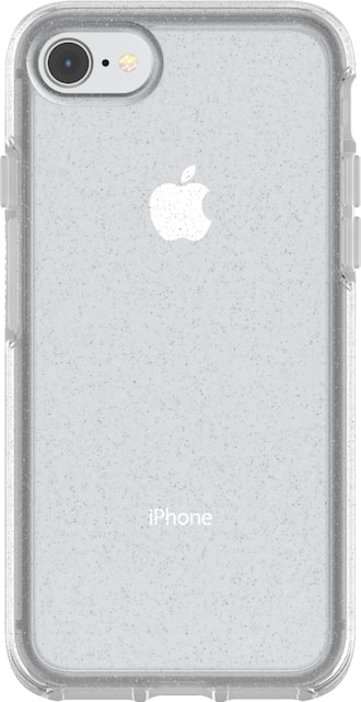 otterbox symmetry series clear case for apple iphone 7 8 and se 2nd generation stardust silver flake