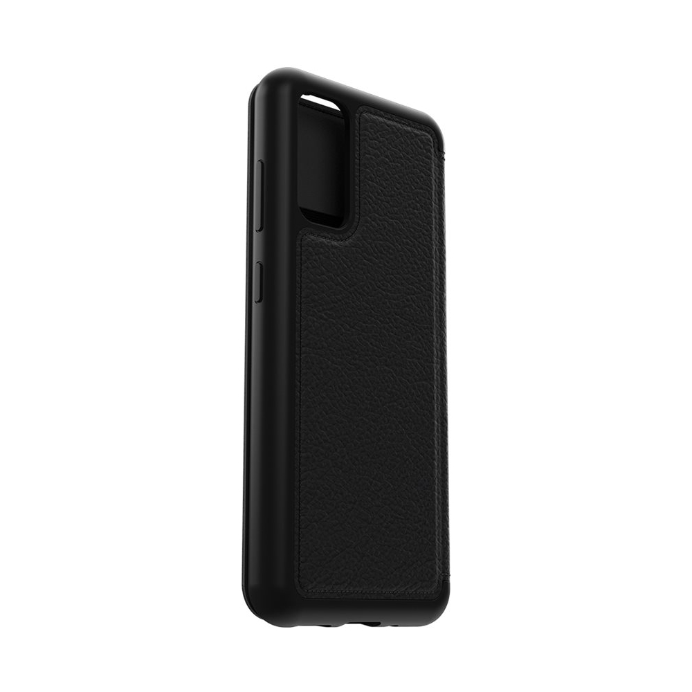 Angle View: OtterBox - Strada Series Folio Case for Samsung Galaxy S20 and S20 5G - Shadow Black