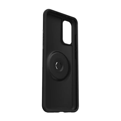 Left View: OtterBox - Otter + Pop Symmetry Series Case for Samsung Galaxy S20 and S20 5G - Black