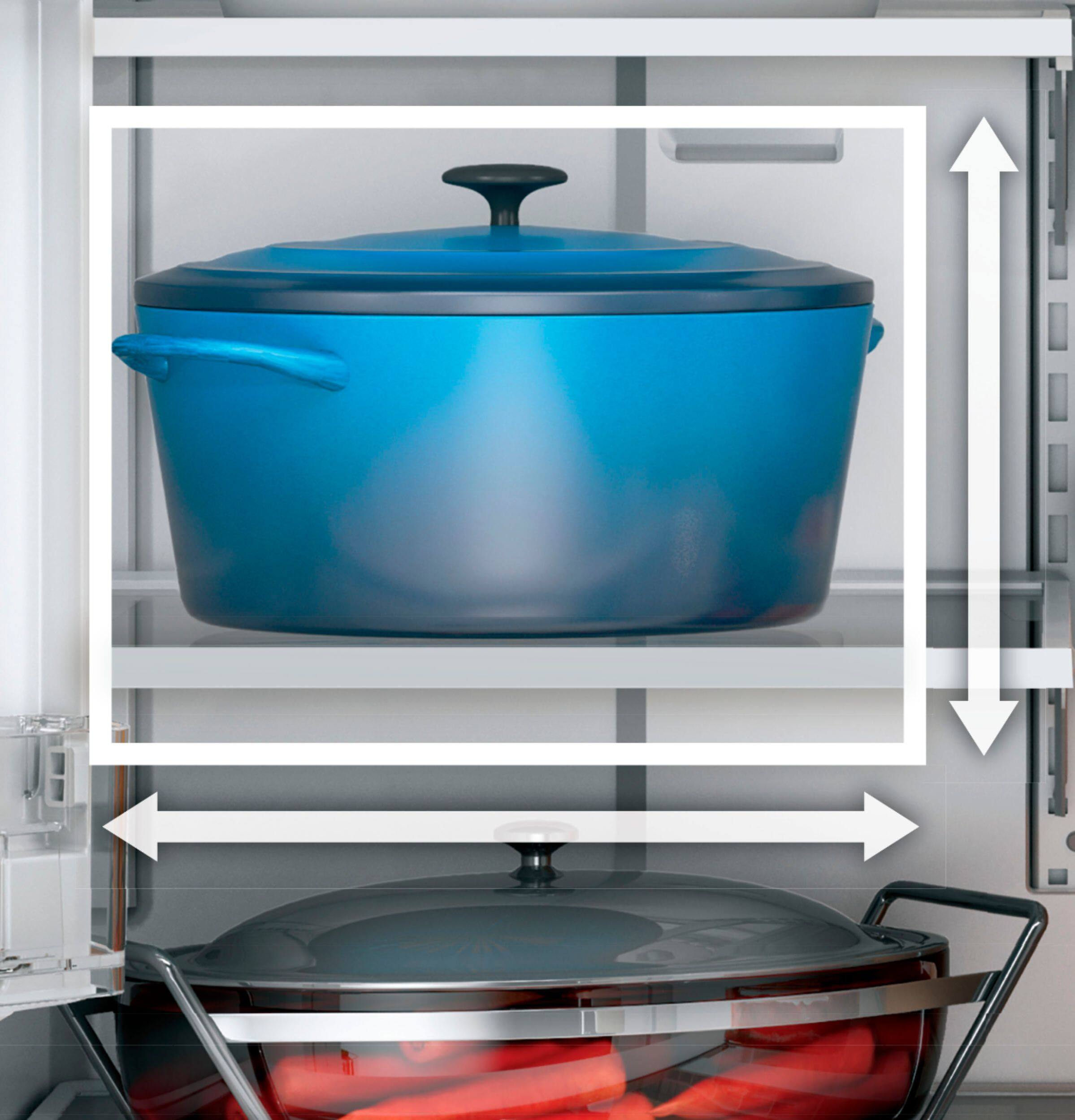 Alt View 11. GE - 22.1 Cu. Ft. French Door Counter-Depth Refrigerator - Stainless steel.