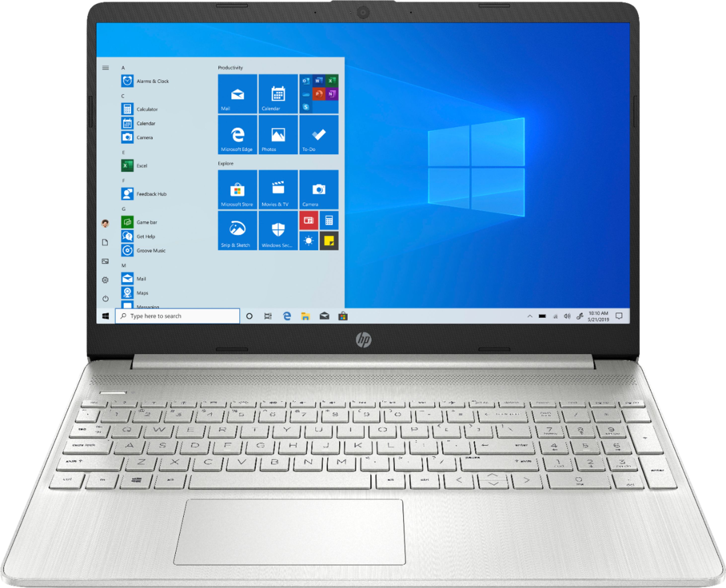 HP - 15.6 inch Touch-Screen Laptop - AMD Ryzen 5 - 12GB Memory - 256GB SSD - Natural Silver - 9.99