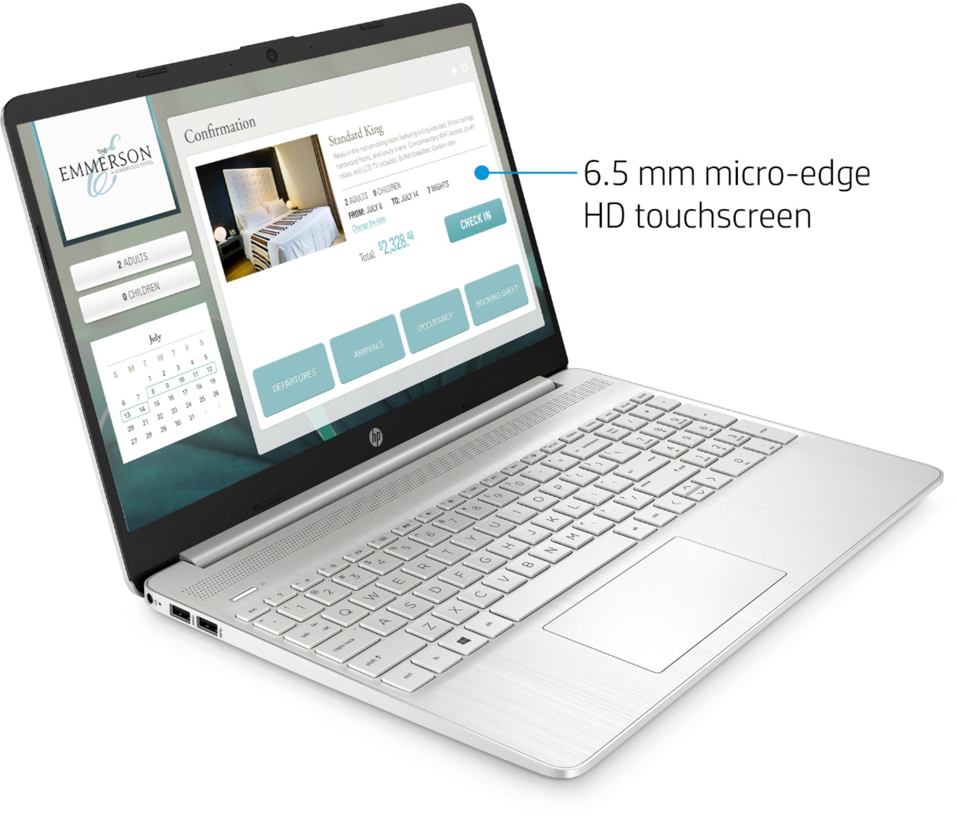 steno fantoom bemanning Best Buy: HP 15.6" Touch-Screen Laptop AMD Ryzen 5 12GB Memory 256GB SSD  Natural Silver 15-EF0023DX