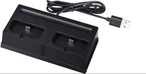 Wasserstein - Battery Charger for Ring Stick Up Cam Battery, Ring Spotlight Cam Battery, and Ring Video Doorbell 2 - Black - Front_Zoom