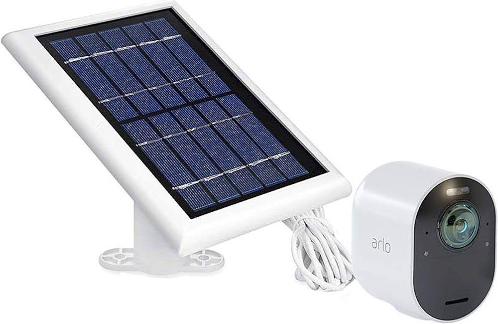 Wasserstein Solar Panel for Arlo Ultra 2 and Arlo Pro 4 Surveillance Cameras (2Pack) White