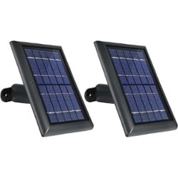Wasserstein - Solar Panel for Ring Spotlight Camera Battery and Ring Stick Up Camera Battery (2-Pack) - Black - Front_Zoom