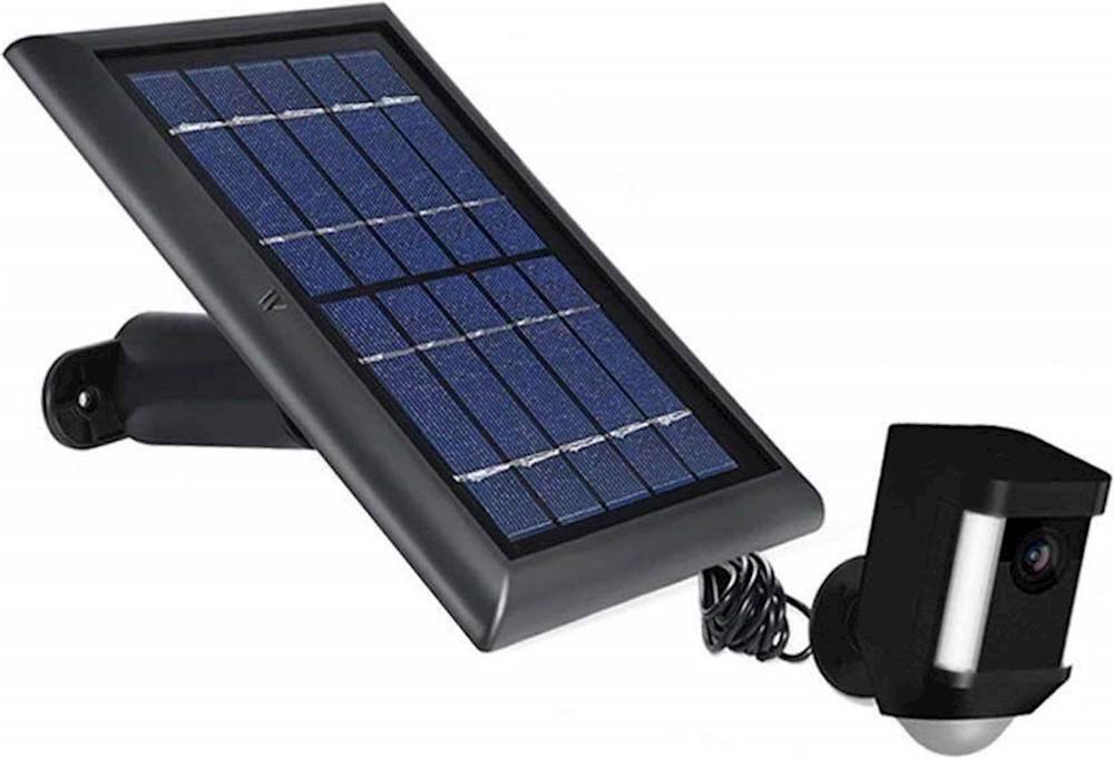 Alt View 12. Wasserstein - Solar Panel for Ring Spotlight Camera Battery and Ring Stick Up Camera Battery (2-Pack) - Black.