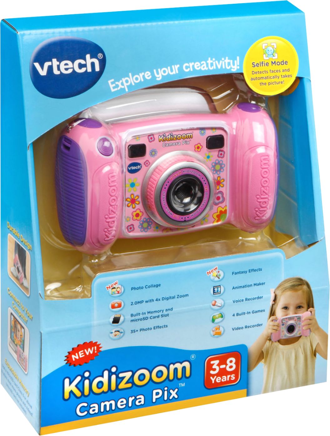 VTech Kidizoom Camera Pix Video Recorder Children Kids Toy Pink Real Pictures 