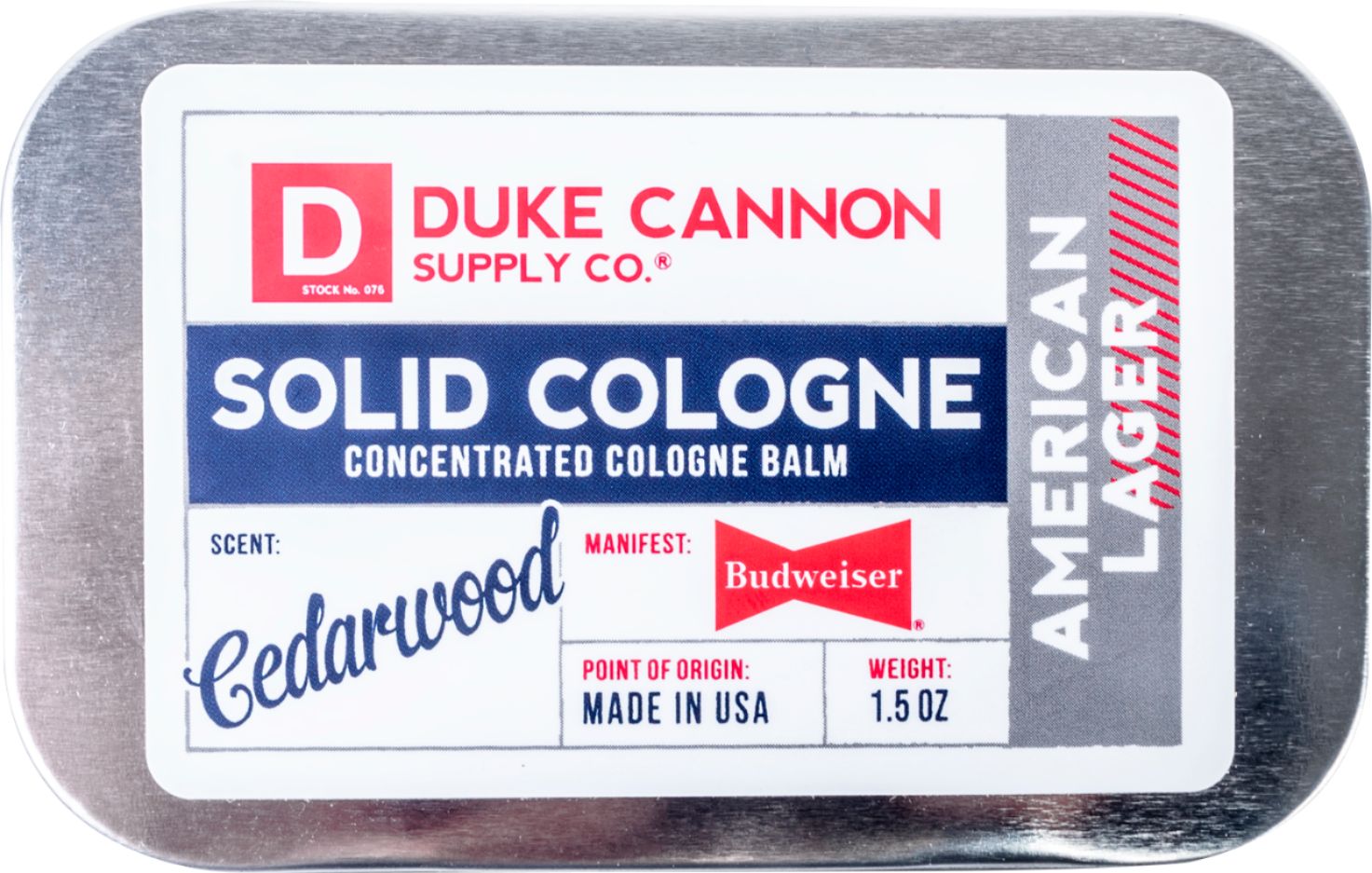 Angle View: Duke Cannon - American Lager Solid Cologne Balm - Cream