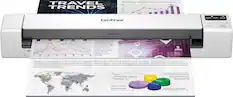 Front. Brother - DS-940DW Compact Wireless Duplex Mobile Document Scanner - White.