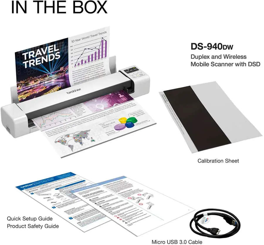 Alt View 12. Brother - DS-940DW Compact Wireless Duplex Mobile Document Scanner - White.