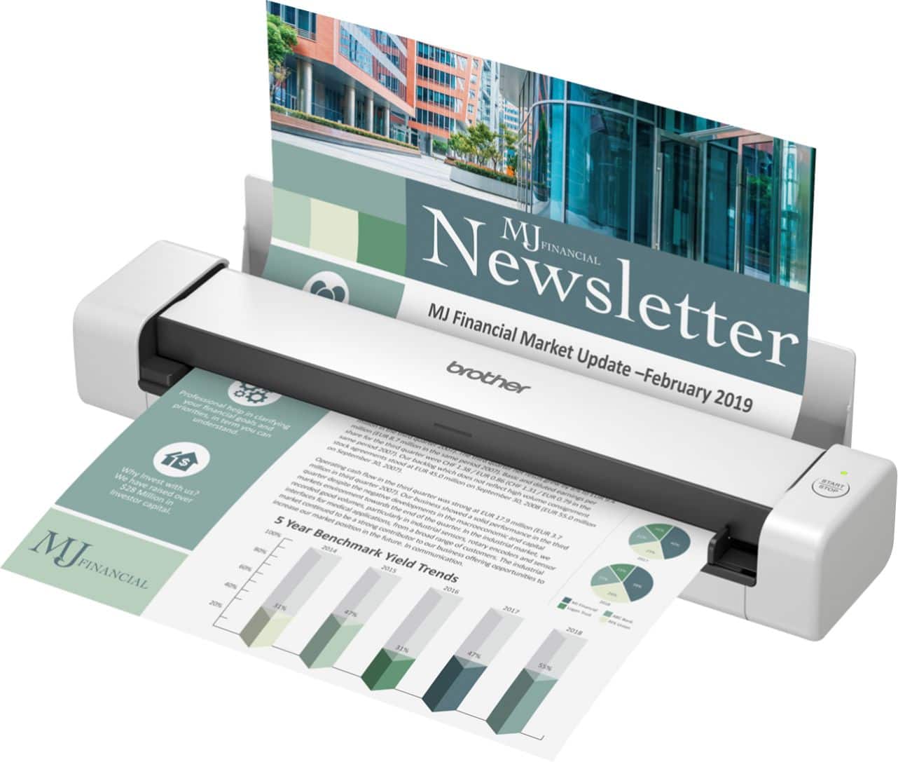 Angle. Brother - DS-740D Duplex Compact Mobile Document Scanner - White.