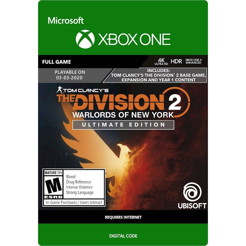 Aftrekken Raad eens Skiën Tom Clancy's The Division 2 Warlords Of New York Ultimate Edition Xbox One  [Digital] G3Q-00895 - Best Buy