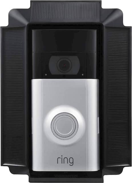 Wasserstein Solar Charger Mount For Ring Video Doorbell 2 Black Ringdb2newsolsblkus Best Buy