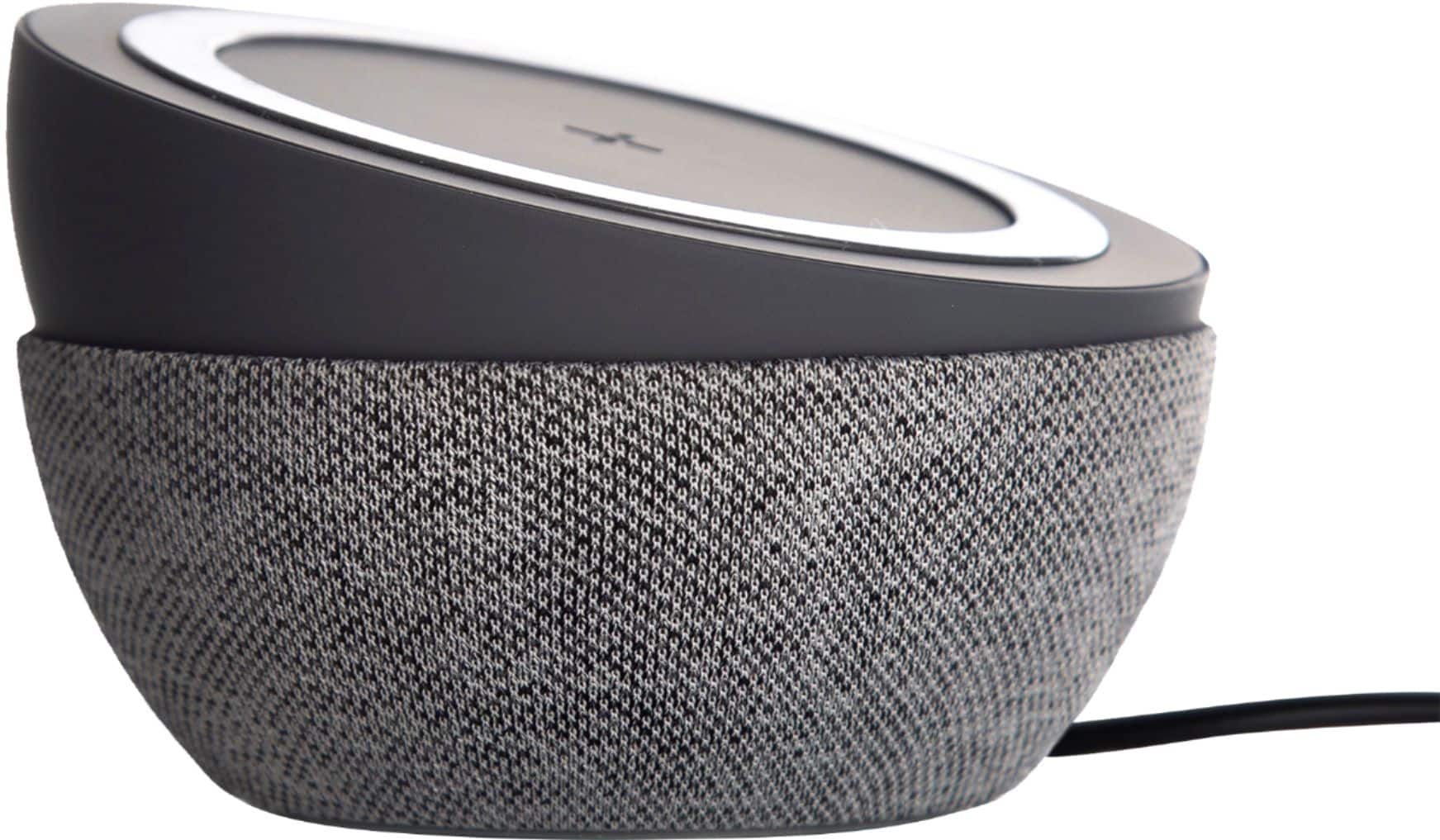 Front. TYLT - Twisty 360 10W Qi Certified Fast Charge Wireless Charging Pad for iPhone/Android - Gray.