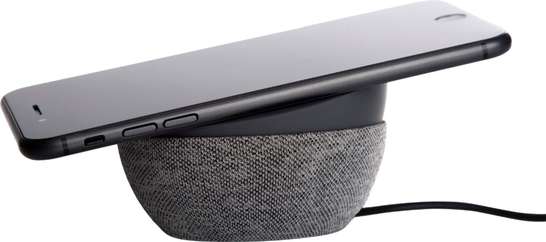 Alt View 14. TYLT - Twisty 360 10W Qi Certified Fast Charge Wireless Charging Pad for iPhone/Android - Gray.