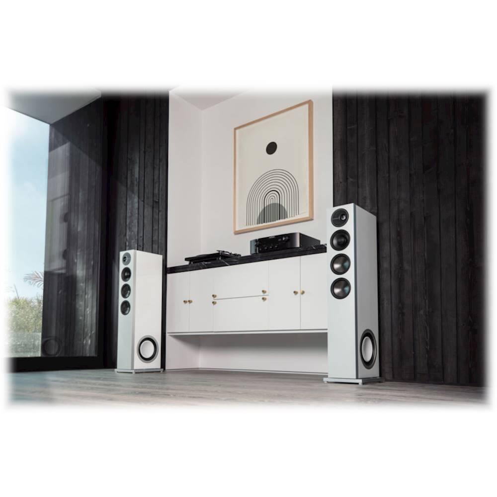 Alt View 20. Definitive Technology - Demand D15 3-Way Tower Speaker (Right-Channel) - Single, White, Dual 8” Passive Bass Radiators - Gloss White.