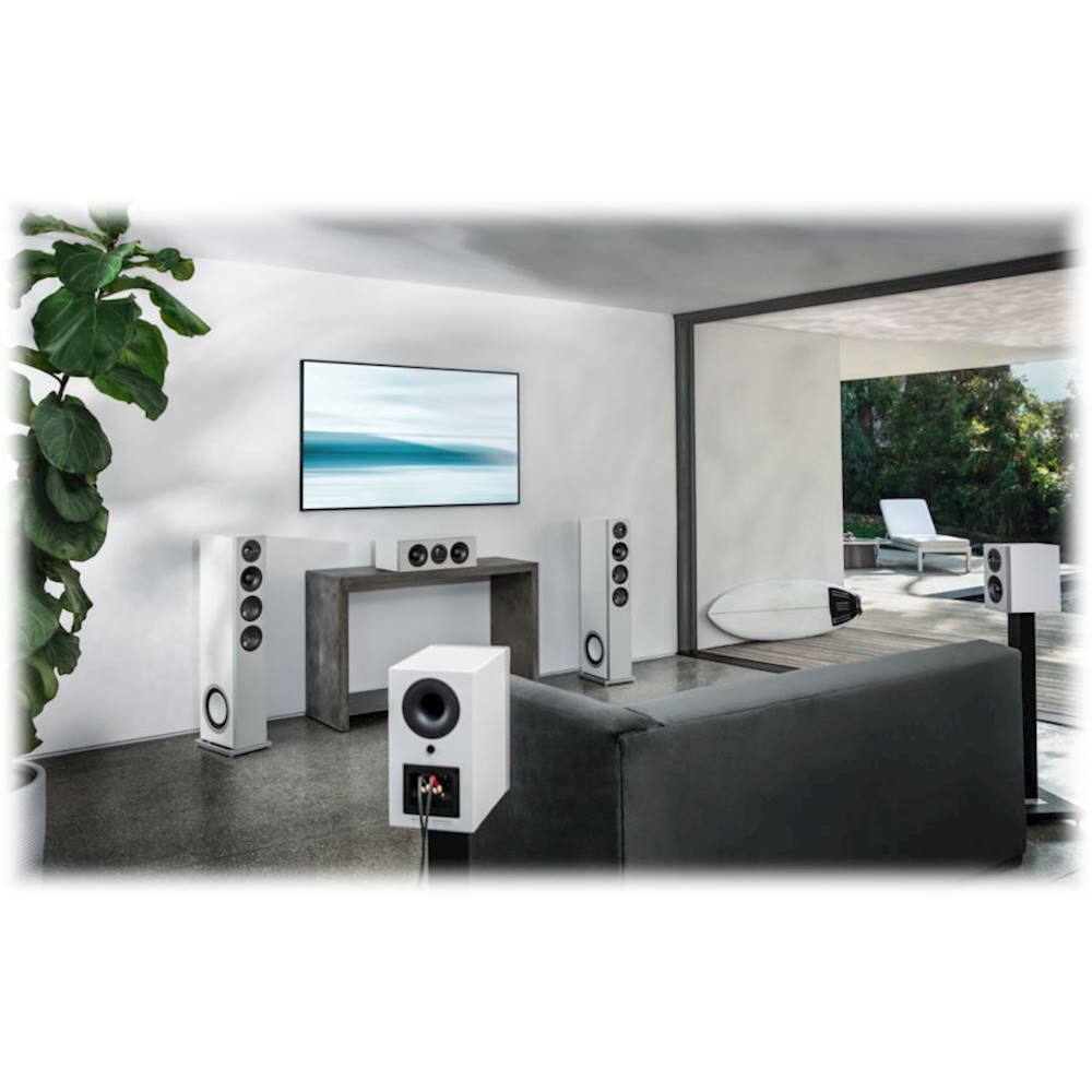 Alt View 21. Definitive Technology - Demand D15 3-Way Tower Speaker (Right-Channel) - Single, White, Dual 8” Passive Bass Radiators - Gloss White.