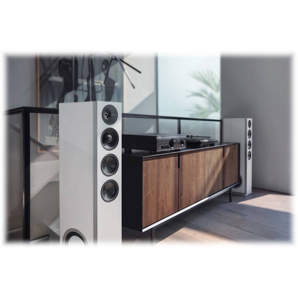 Alt View 23. Definitive Technology - Demand D15 3-Way Tower Speaker (Right-Channel) - Single, White, Dual 8” Passive Bass Radiators - Gloss White.