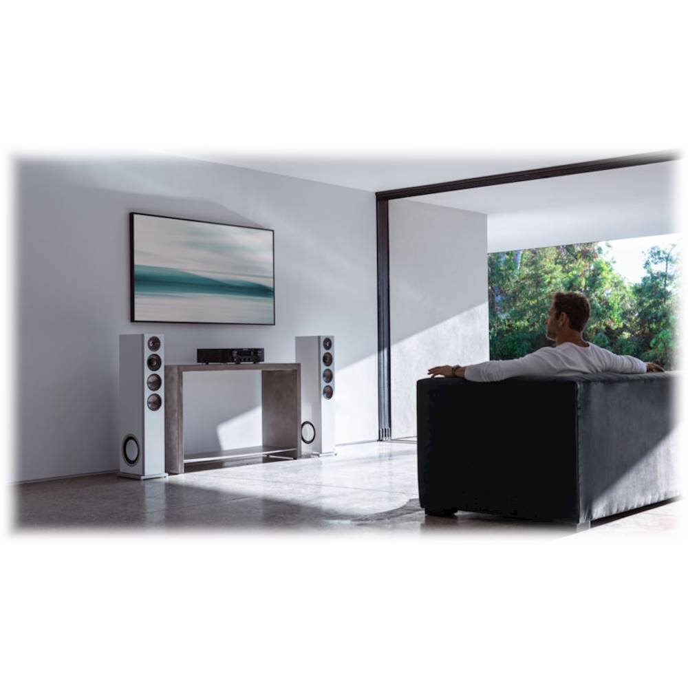 Alt View 26. Definitive Technology - Demand D15 3-Way Tower Speaker (Right-Channel) - Single, White, Dual 8” Passive Bass Radiators - Gloss White.