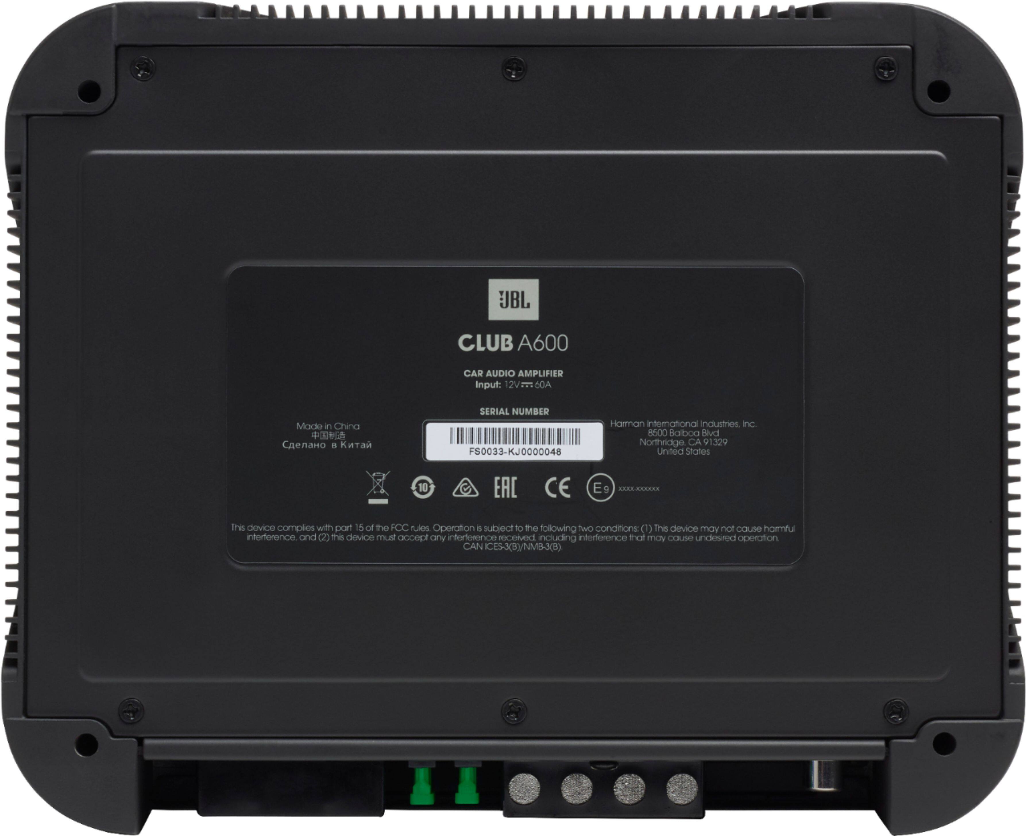 Alt View 12. JBL - Club 600W Class D Digital Mono Amplifier with Variable Low-Pass Crossover - Black.