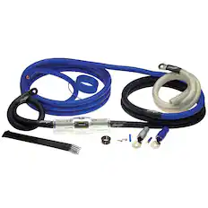 Front. Stinger - 6000 Series 1/0GA Power Amplifier Wiring Kit for Car Audio Systems up to 4000W/300A - Blue.