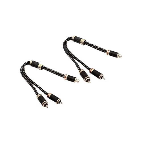 Angle View: Stinger - 9000 Series 2-Male 1-Female RCA Y-Adapter (Pair) - Black
