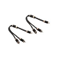 Stinger - 9000 Series 2-Male 1-Female RCA Y-Adapter (Pair) - Black - Angle_Zoom