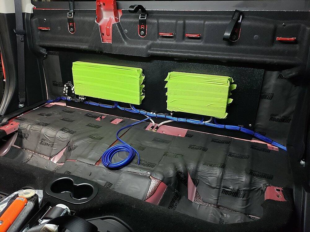 Alt View 14. Stinger - RoadKill Ultimate 18" x 32" Sound Damping Bulk Kit (9-Pack) - Black/Silver.