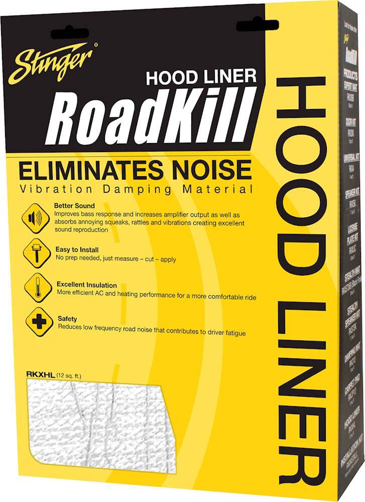 Best Buy Stinger RoadKill Expert 32" x 54" Sound Damping Hood Liner Silver RKXHL