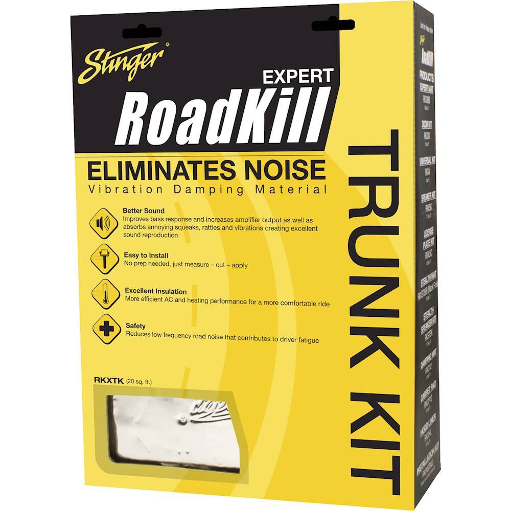 Alt View 12. Stinger - RoadKill Expert 12" x 24" Trunk Sound Damping Kit (10-Pack) - Silver.