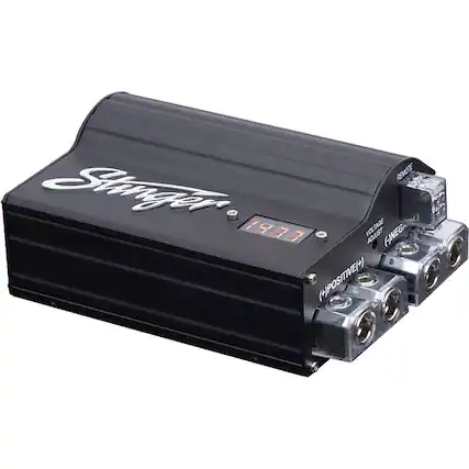 Left. Stinger - 5 Farad Digital Hybrid Capacitor - Black.
