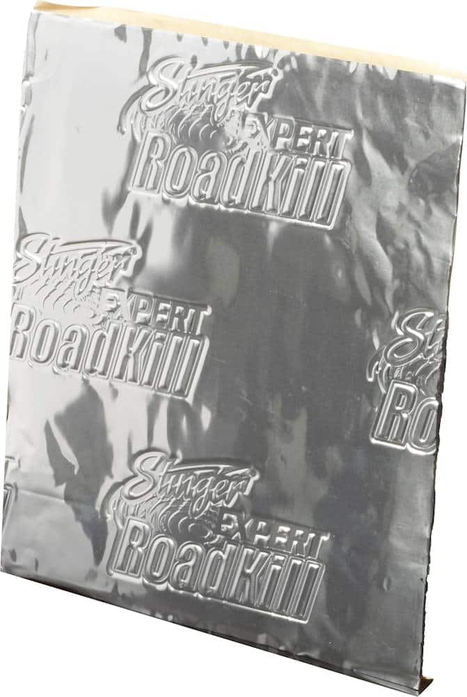 Front. Stinger - RoadKill Expert 12" x 24" Sound Damping Door Kit (6-Pack) - Silver.