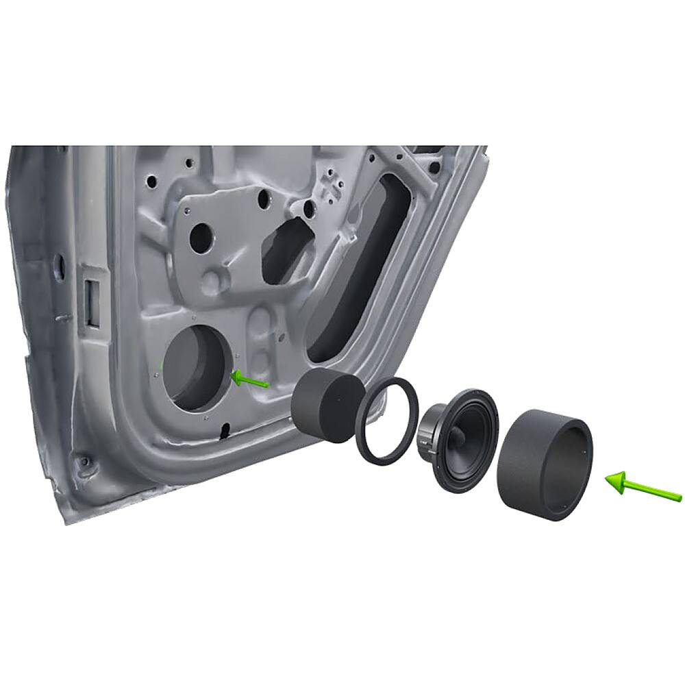 Alt View 14. Stinger - RoadKill Universal Fast Rings Kit for 6” x 9” Speakers - Black.