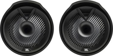 JBL - Tower X 8" 2-Way Marine Speakers with Polypropylene Long-Throw Woofer Cones (Pair) - Black - Front_Zoom