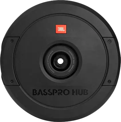 Front. JBL - BassPro Hub 11" Single-Voice-Coil 2-Ohm Subwoofer with Integrated 200W Class D Amplifier - Black.