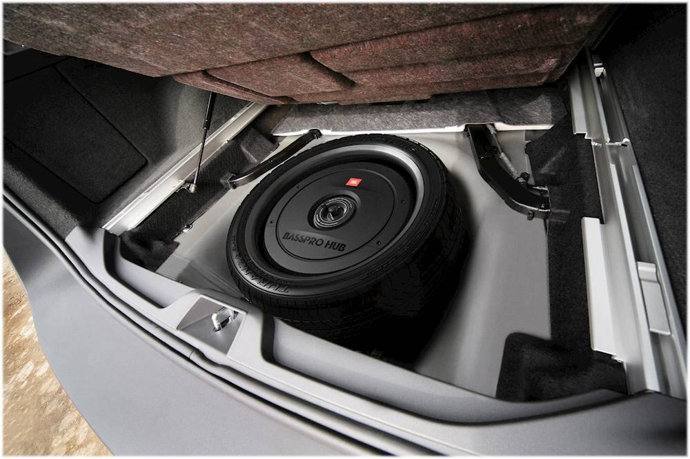 Alt View 18. JBL - BassPro Hub 11" Single-Voice-Coil 2-Ohm Subwoofer with Integrated 200W Class D Amplifier - Black.