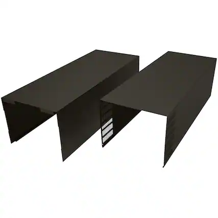 Front. Whirlpool - Chimney Extension Kit for KitchenAid KVWB600DBS and KVWB600HBS Hoods - Black stainless steel.