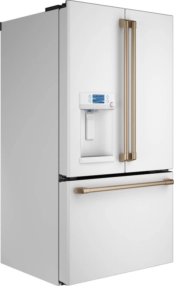 Alt View 12. GE - Right Side Panel for Full Depth Café Refrigerator CFE28TP4MW2 - Matte White.