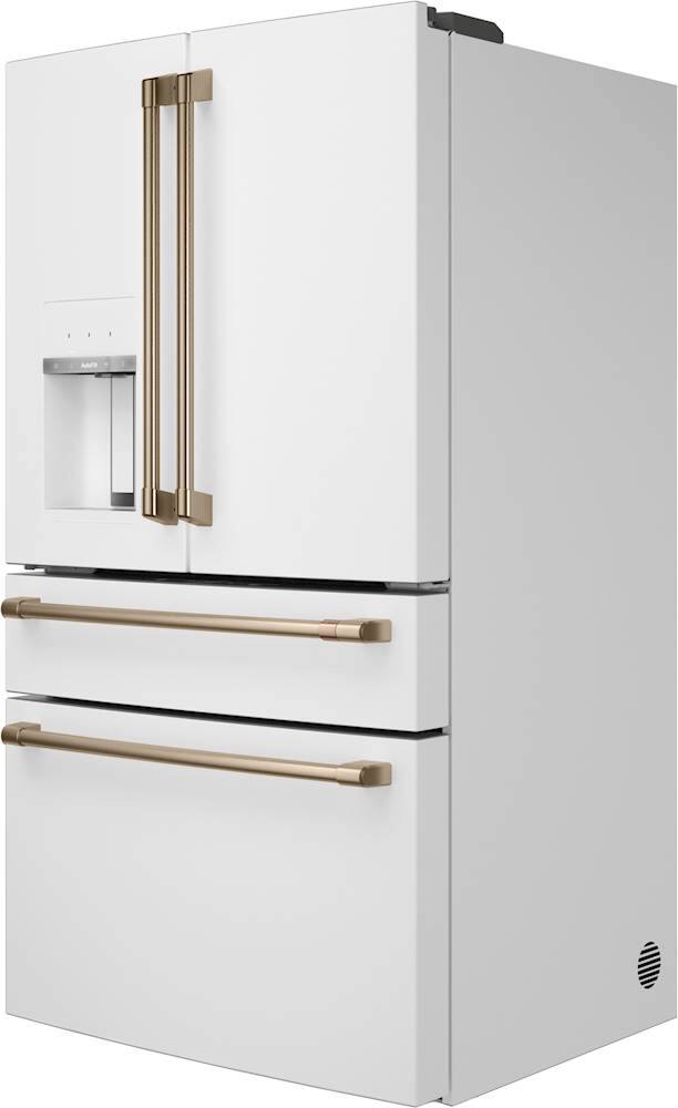 Alt View 11. GE - Left Side Panel for Full Depth 4-Door Café Refrigerator CVE28DP4NW2 - Matte White.